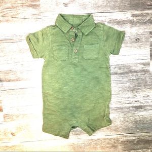 Baby boy green romper